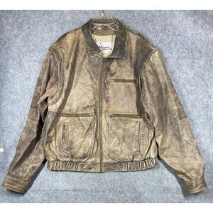Vintage Wilsons Suede Leather Jacket Mens 46 Distressed Bomber Fly High 90s